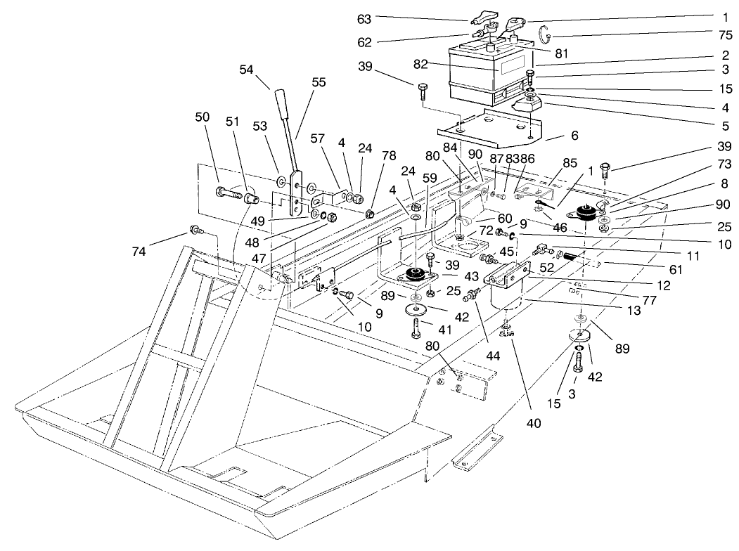Battery And Engine Mount Asm