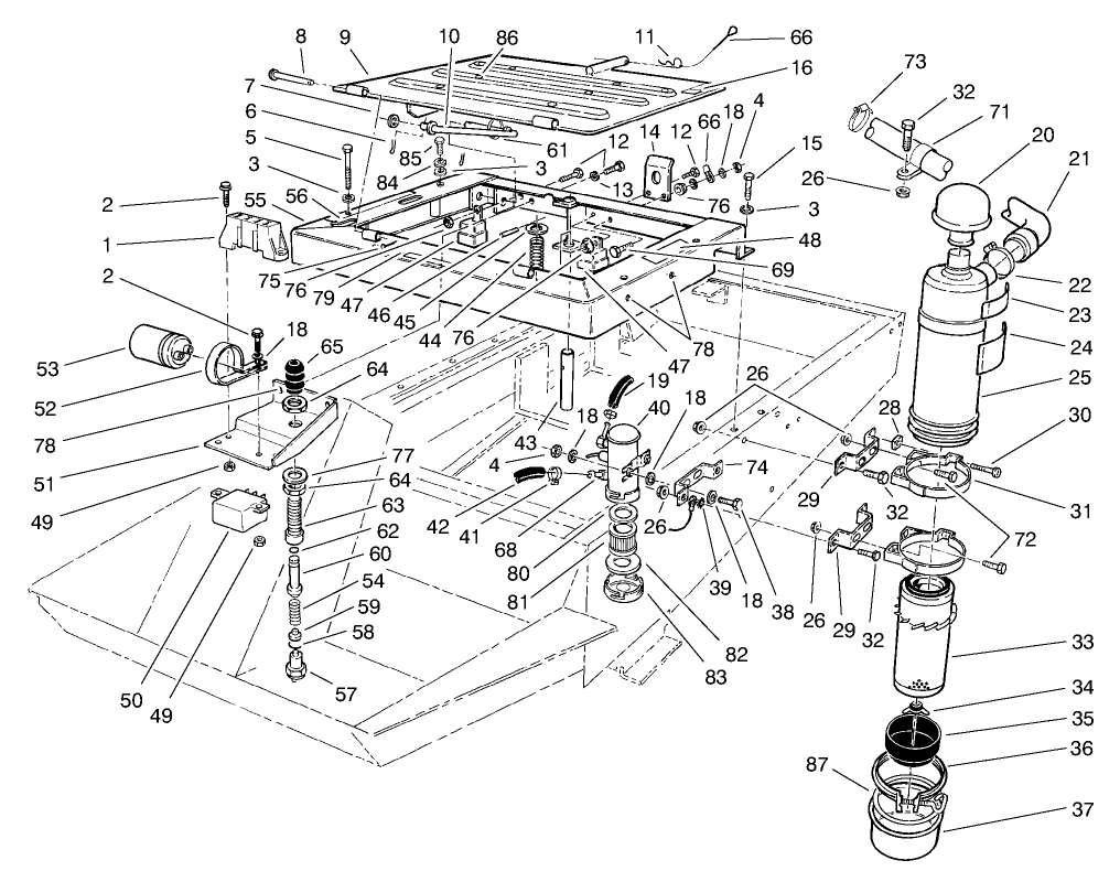 Seat Frame & Air Cleaner Asm