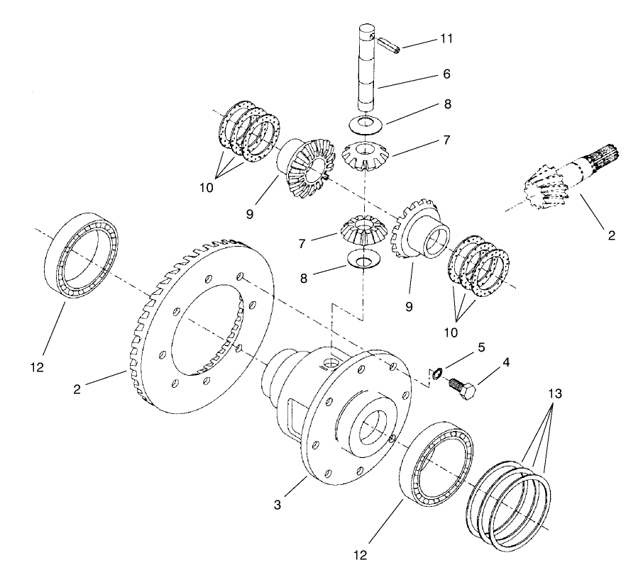 Rear Axle Assembly No. 95-7501 (continued) Differential Assembly