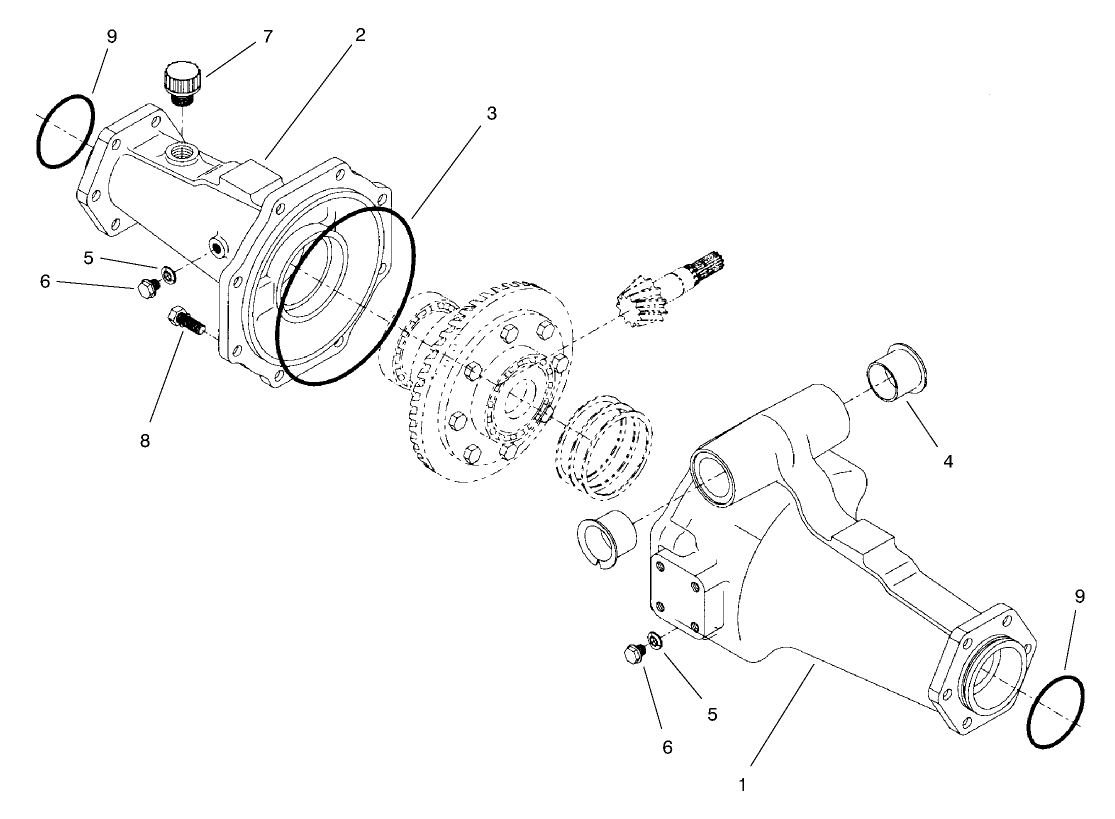 Rear Axle Assembly No. 95-7501 (continued) Axle Support Assembly