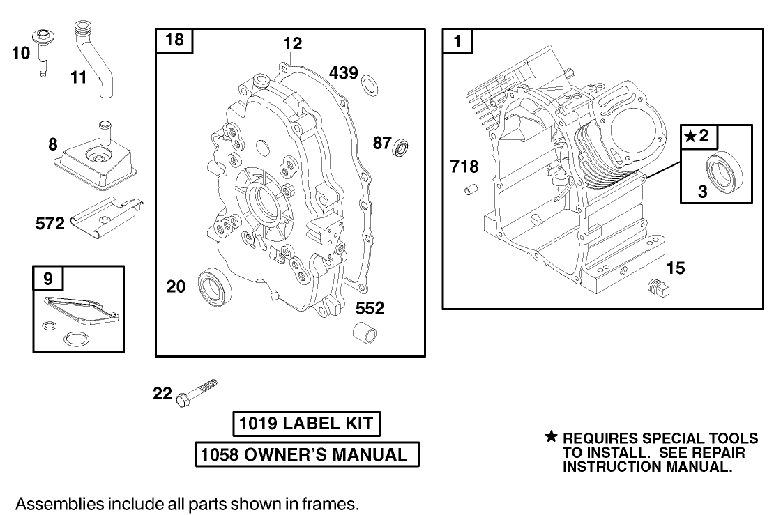 Cylinder Assembly Briggs and Stratton 350447-1116-E1