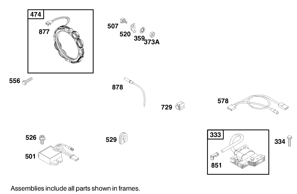 Ignition Component Assembly Briggs and Stratton 350447-1116-E1
