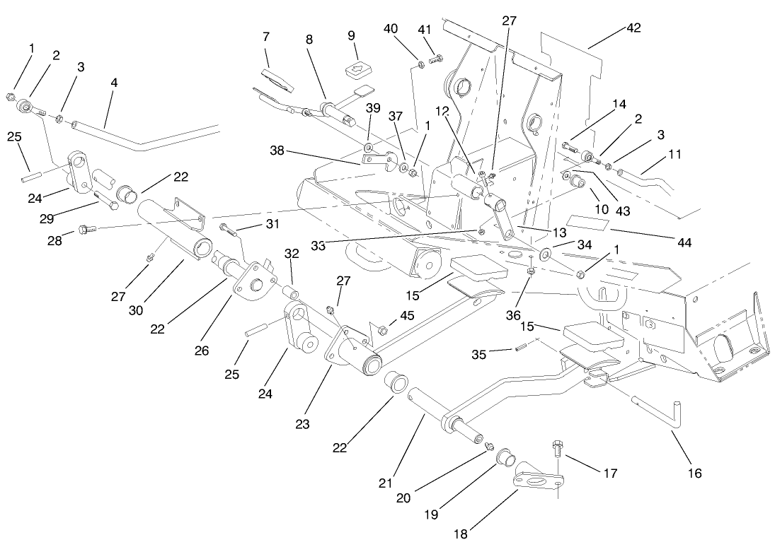Traction & Brake Pedals Assembly