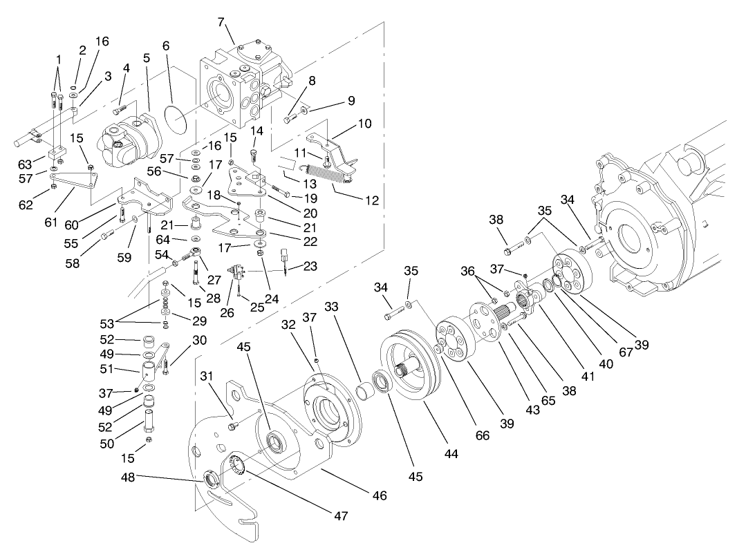 Hydraulic Pump Installation Assembly