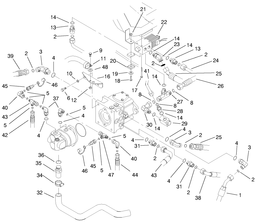 Hydraulic Pump Fittings Assembly