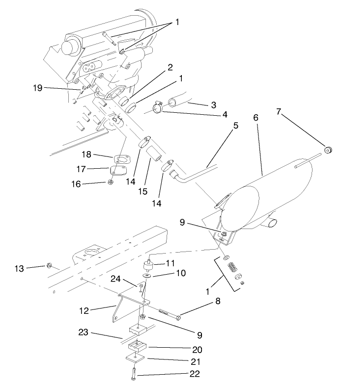 Muffler & Air Cleaner Installation Assembly