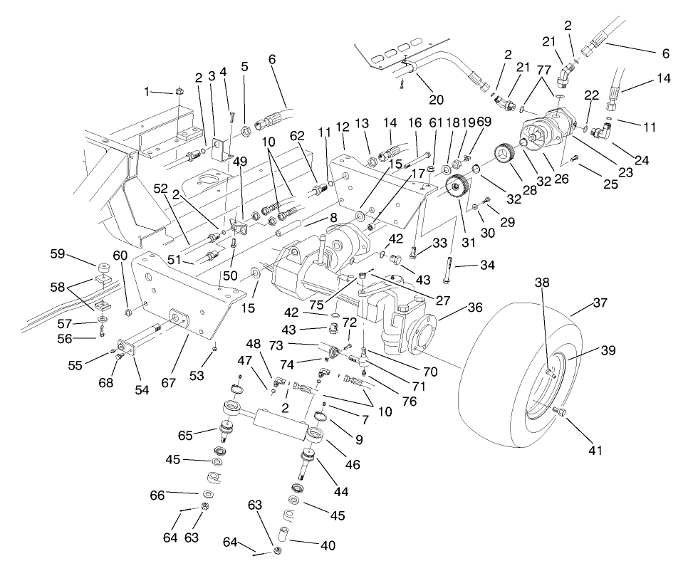 Rear Axle Assembly (model No. 30455 Only)