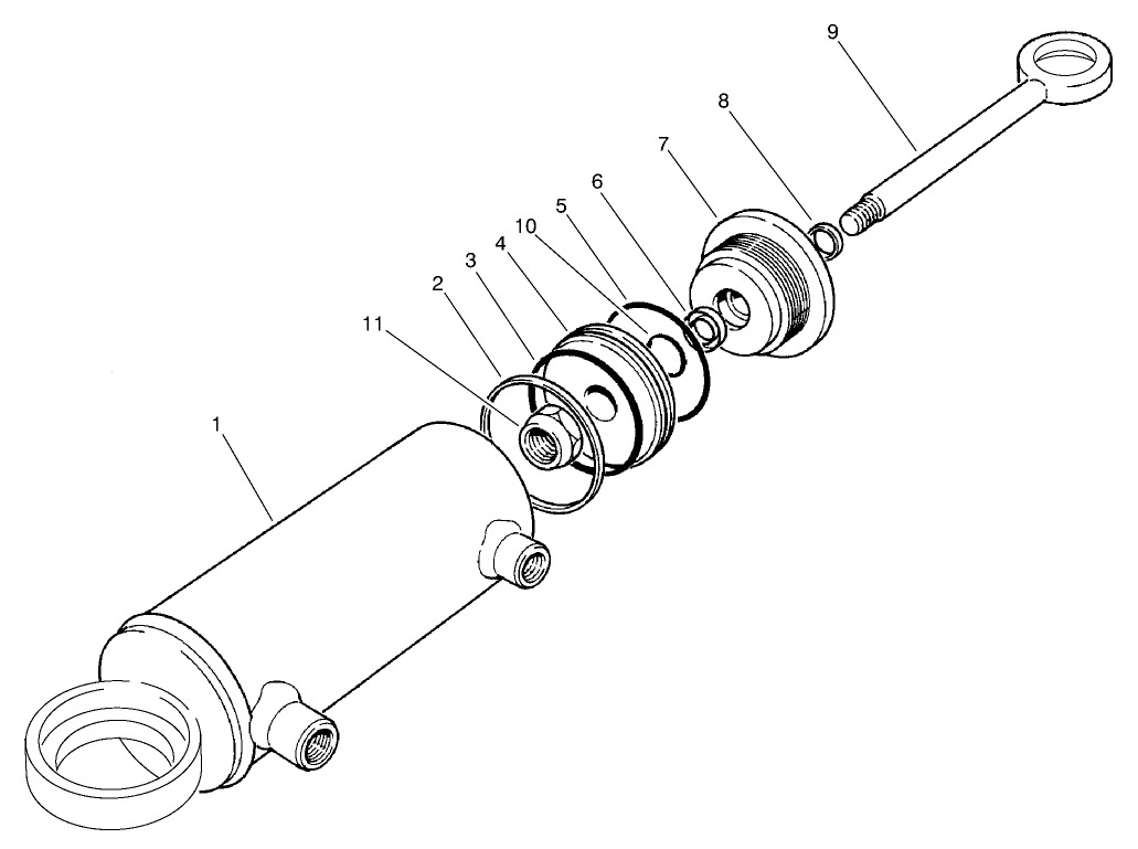 Hydraulic Cylinder No. 98-3806 (model No. 30455 Only)