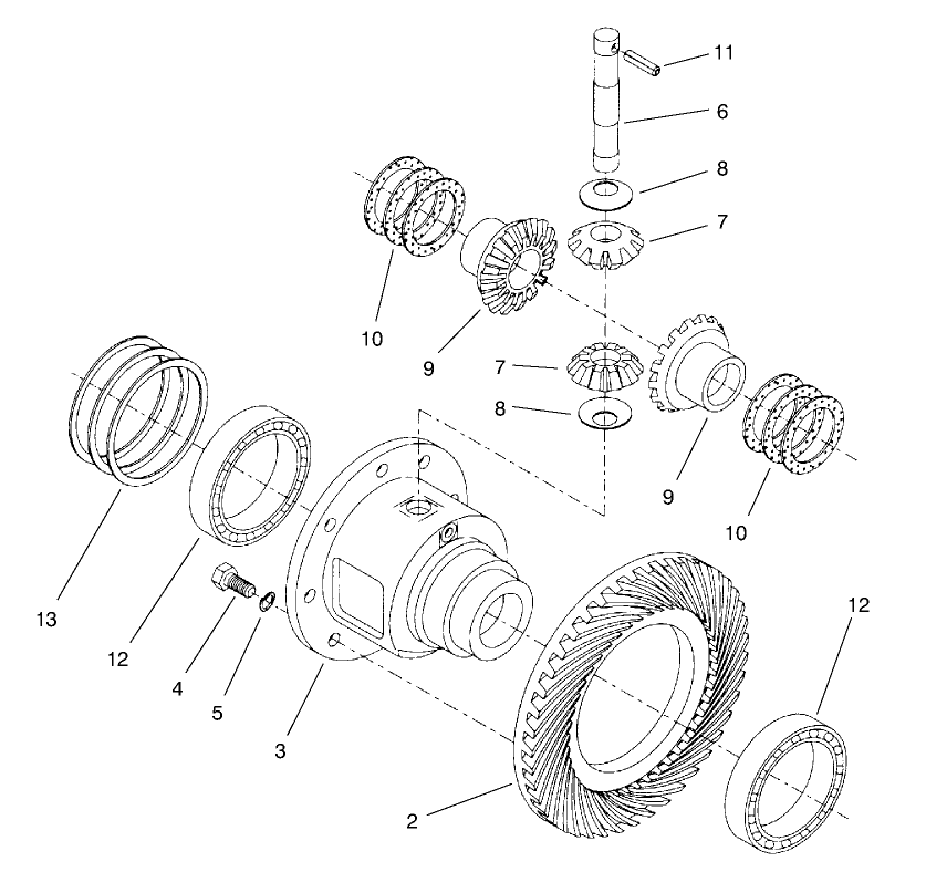 Rear Axle Assembly No. 95-7500 (continued) Differential Assembly