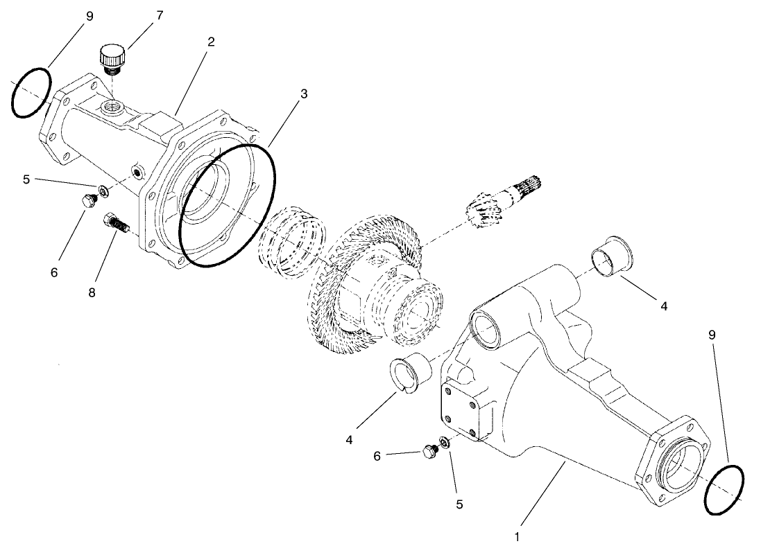 Rear Axle Assembly No. 95-7500 (continued) Axle Support Assembly