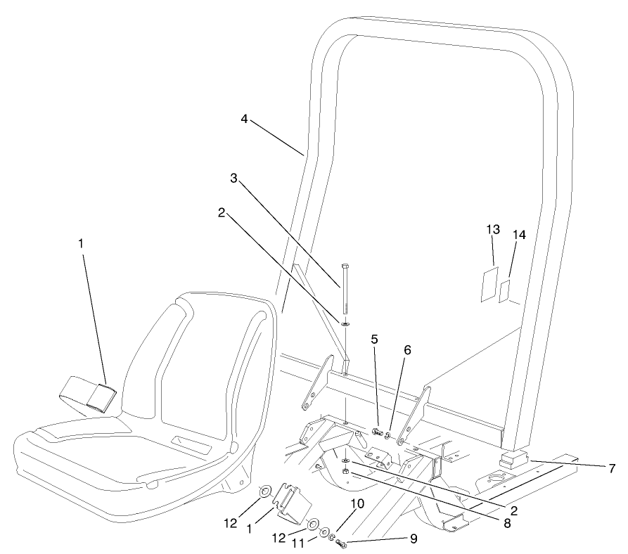 R.o.p.s. Assembly (standard For Model No. 30455)(optional For Model No. 30450)