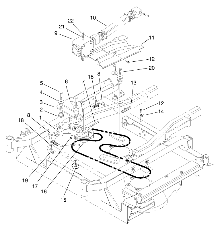 Gear Box, Mount & Drive Shaft Assembly