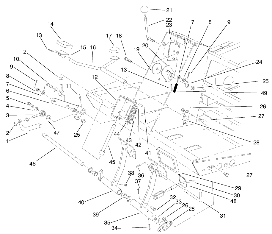 Traction & Brake Pedal Assembly