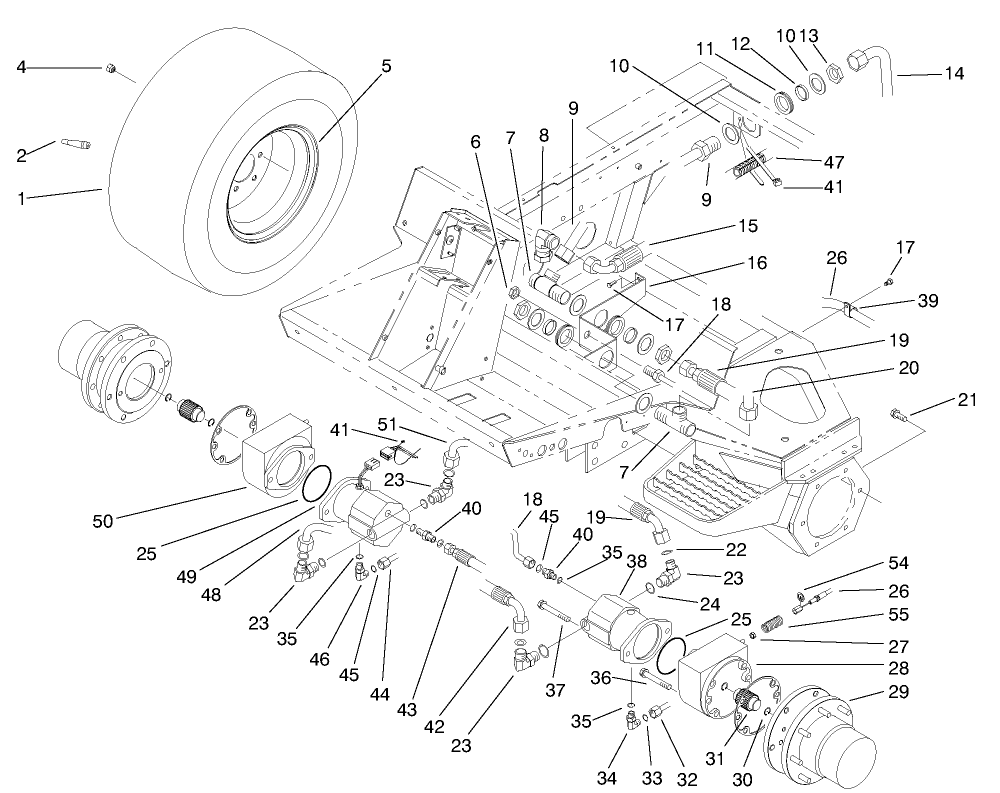 Front Hydraulic Drive & Brake Asm (conitnued)