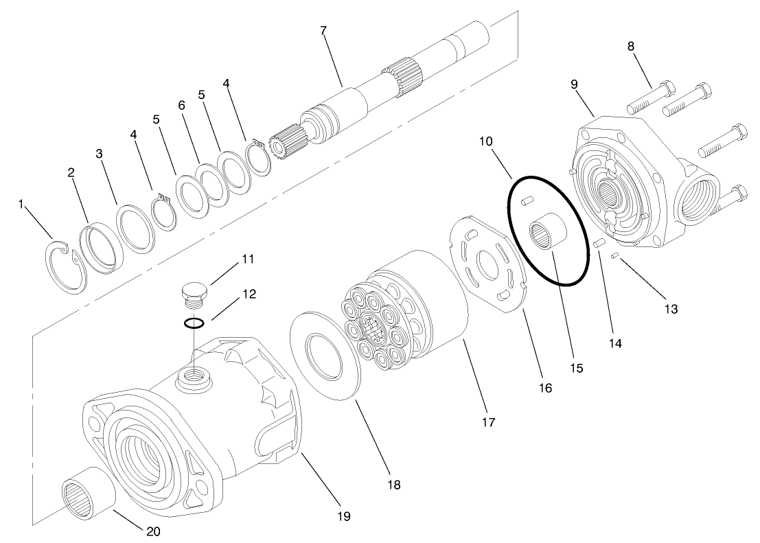 Hydraulic Motor Assembly No. 92-7305 Rh