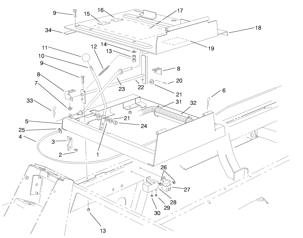 Seat Frame & Throttle Assembly (continued)