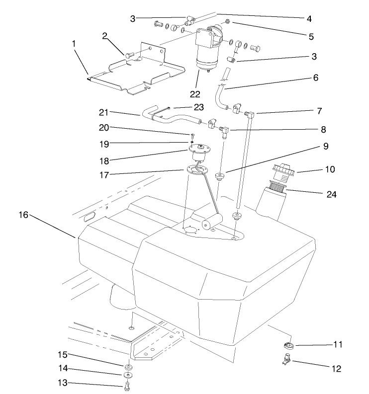 Fuel Tank & Filter Assembly