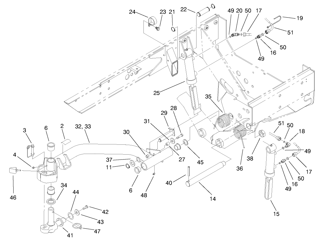 Rear Lift Arm Assembly-No. 2 & 3