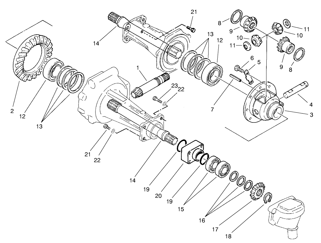 Differential & Shaft Assembly Axle No. 98-2447 (model No. 03804 Only)