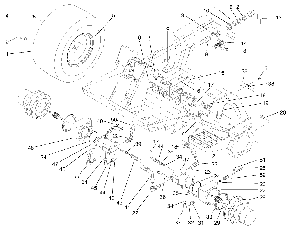 Front Hydraulic Drive & Brake Assembly