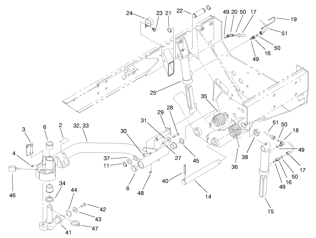 Rear Lift Arm Assembly-No. 2 & 3