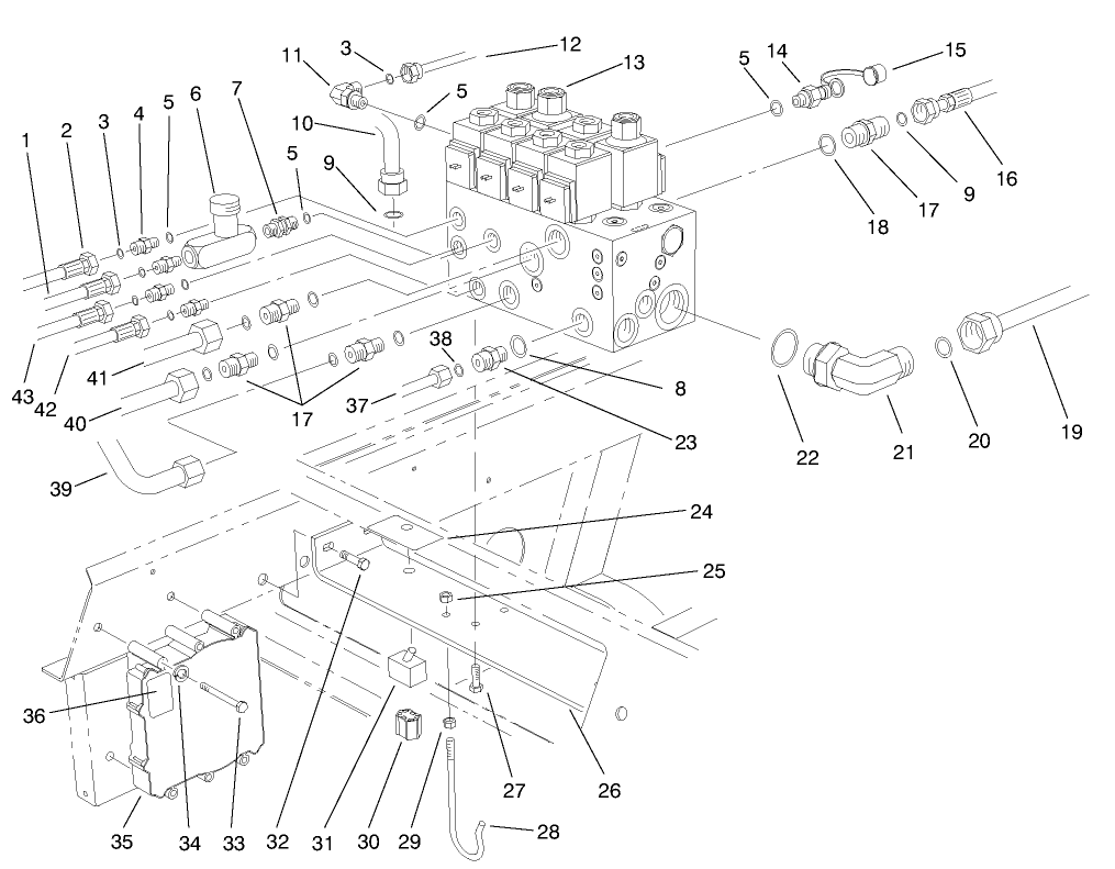 Front Hydraulic Block & Hoses