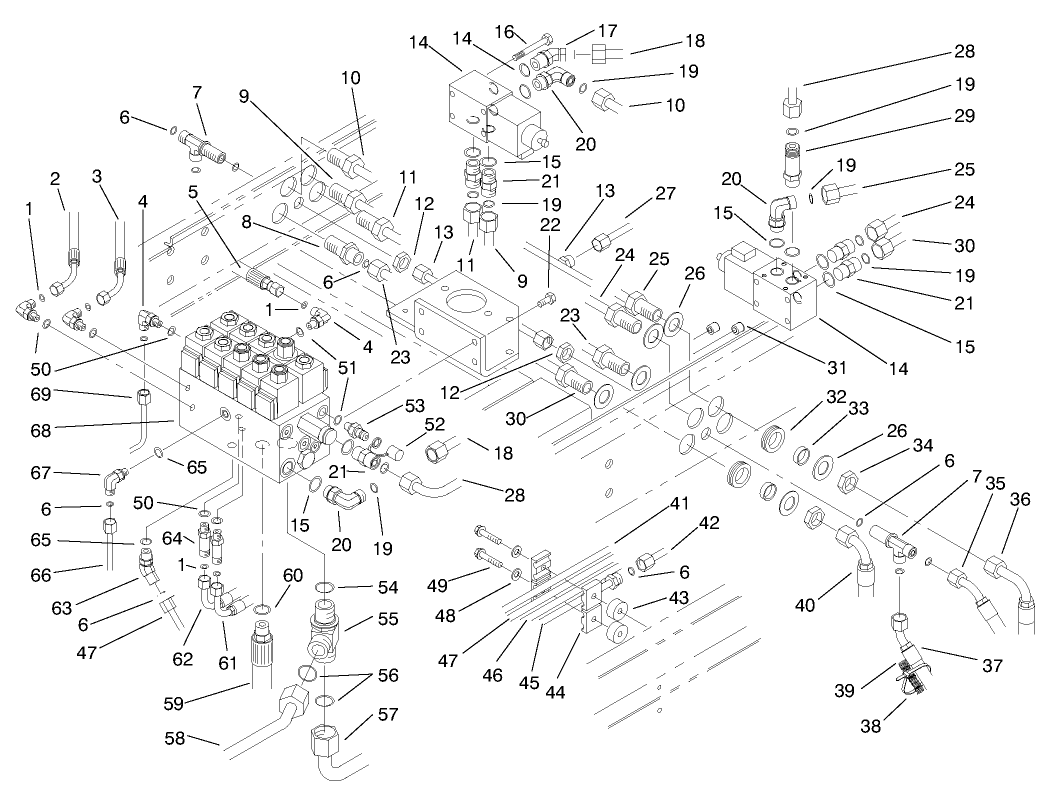 Rear Hydraulic Manifold Block & Hoses