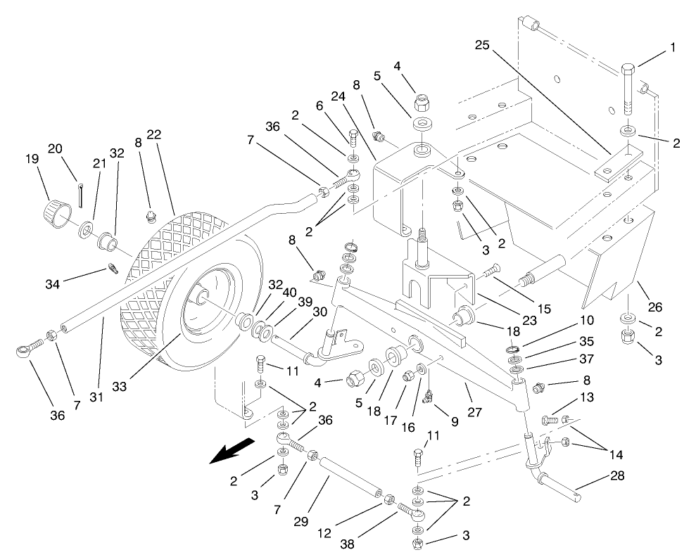 Rear Two Wheel Axle (model No. 02001)