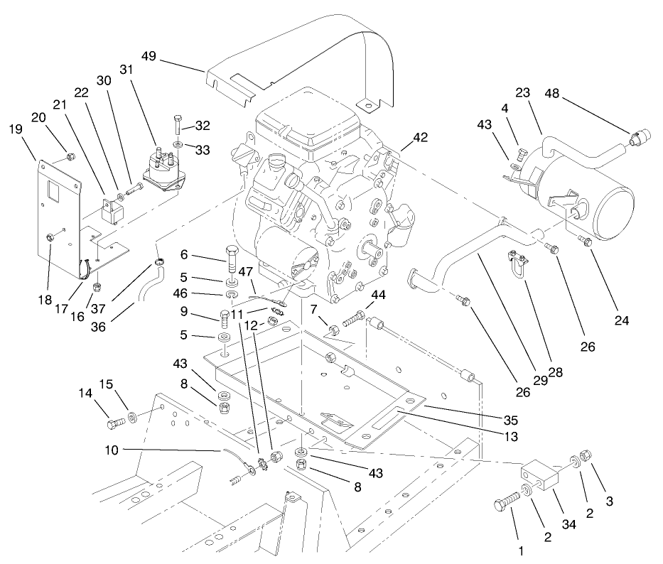 Engine & Exhaust Assembly