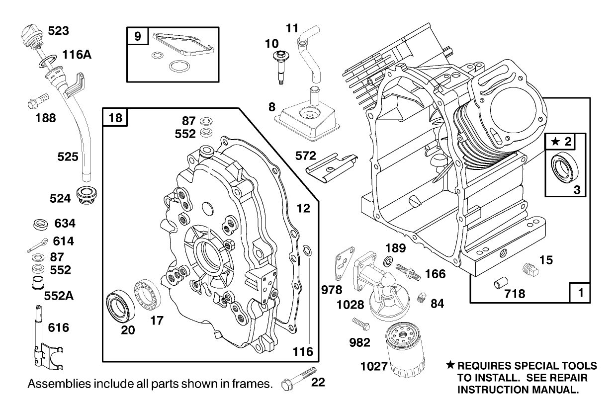 Engine Briggs & Stratton Model 303447-1282-E1