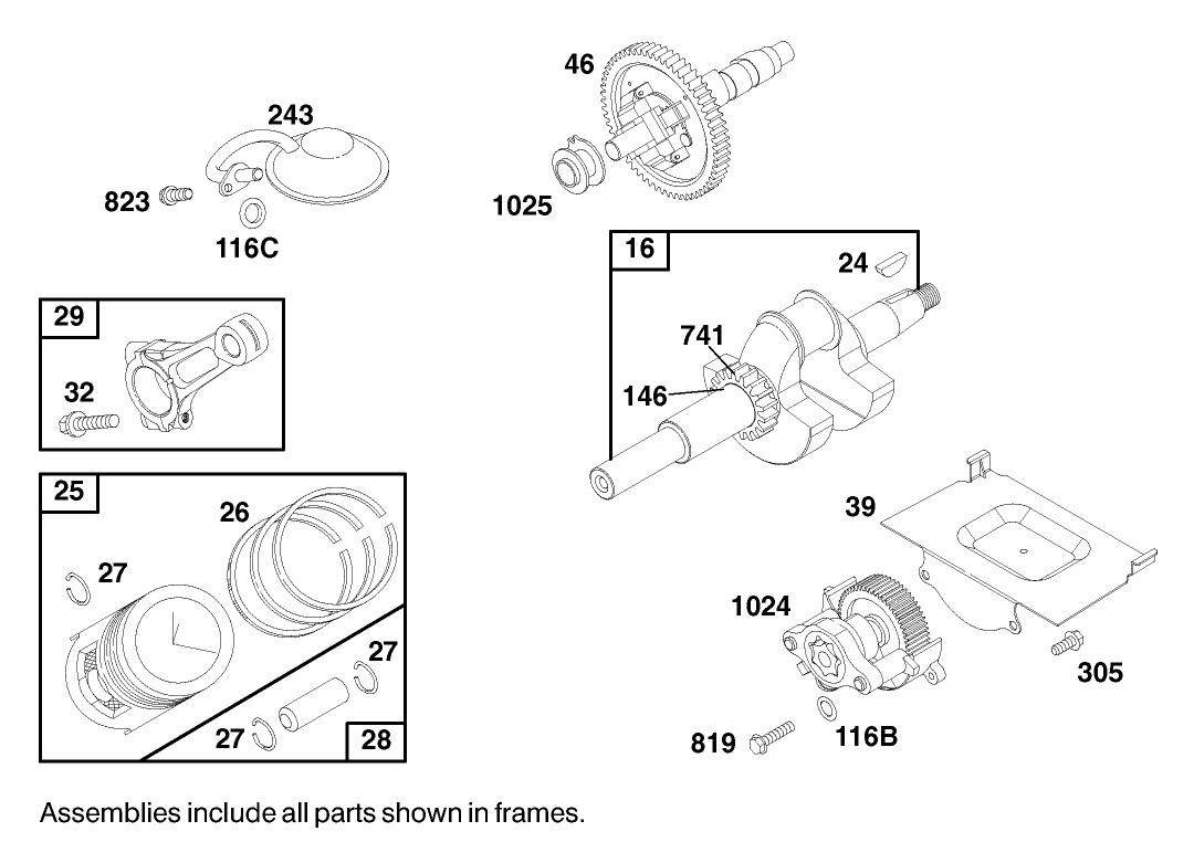 Engine Briggs & Stratton Model 303447-1282-E1