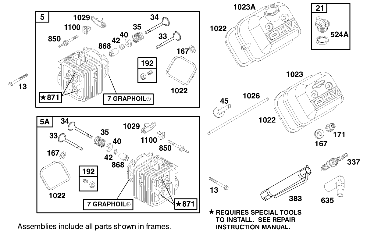 Engine Briggs & Stratton Model 303447-1282-E1