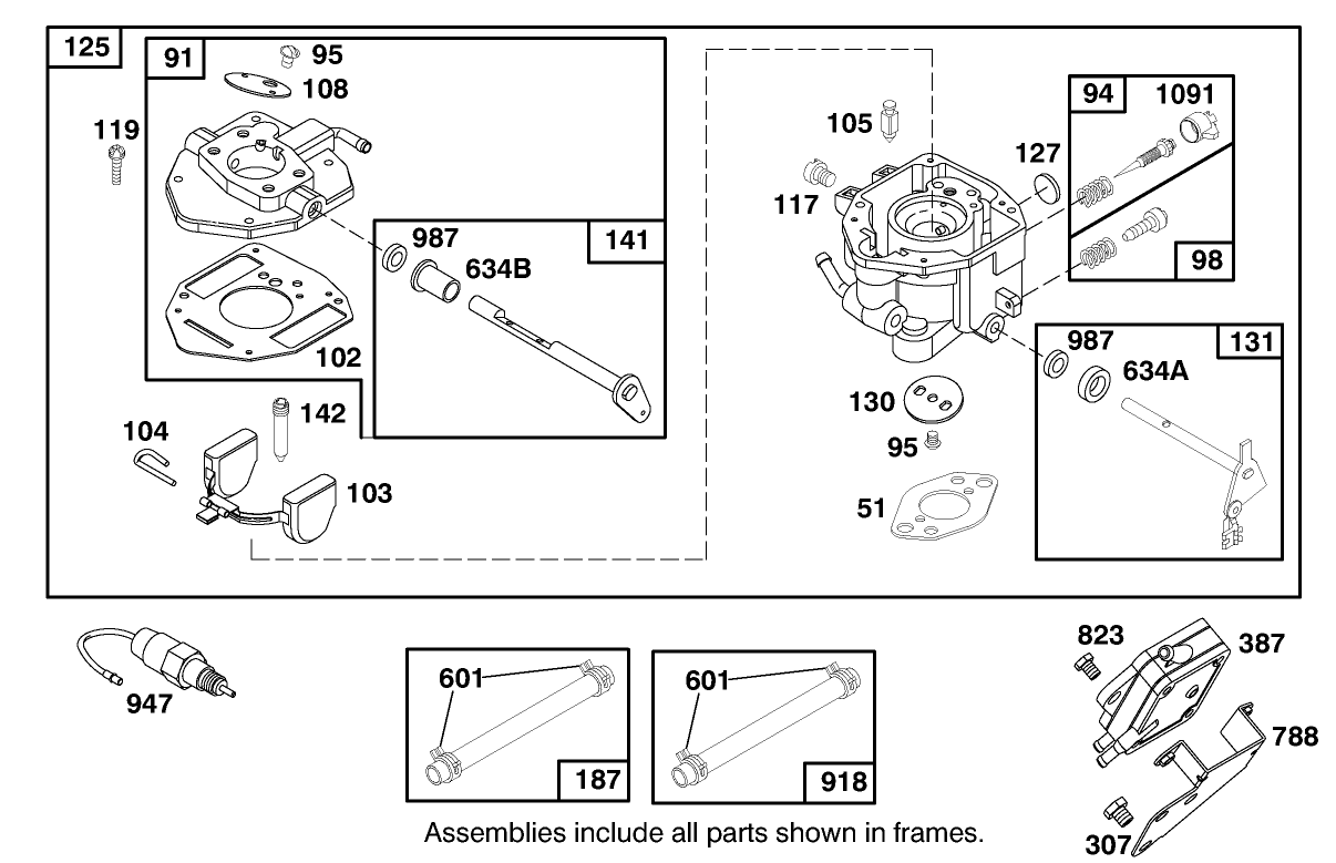 Engine Briggs & Stratton Model 303447-1282-E1
