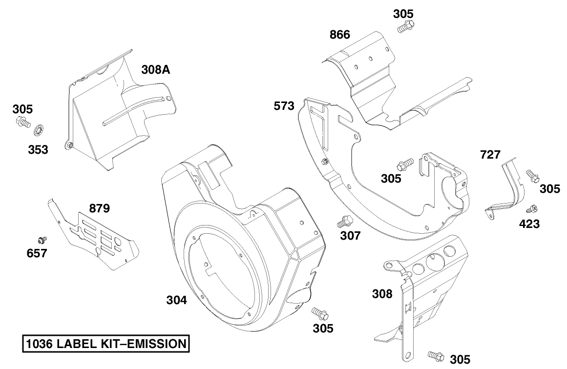 Engine Briggs & Stratton Model 303447-1282-E1