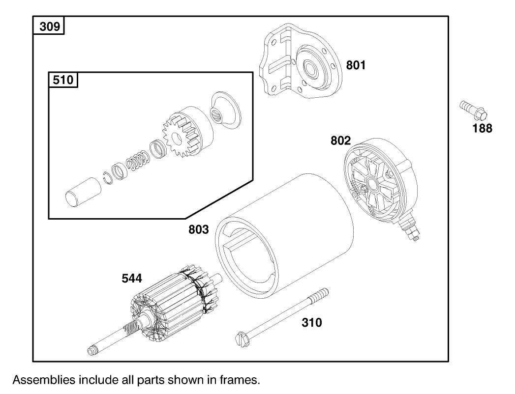 Engine Briggs & Stratton Model 303447-1282-E1