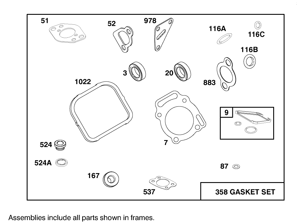 Engine Briggs & Stratton Model 303447-1282-E1