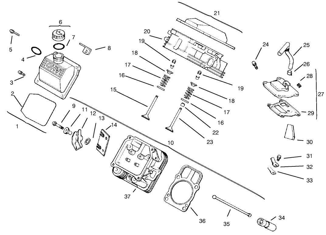 Cylinder Head, Valve & Breather