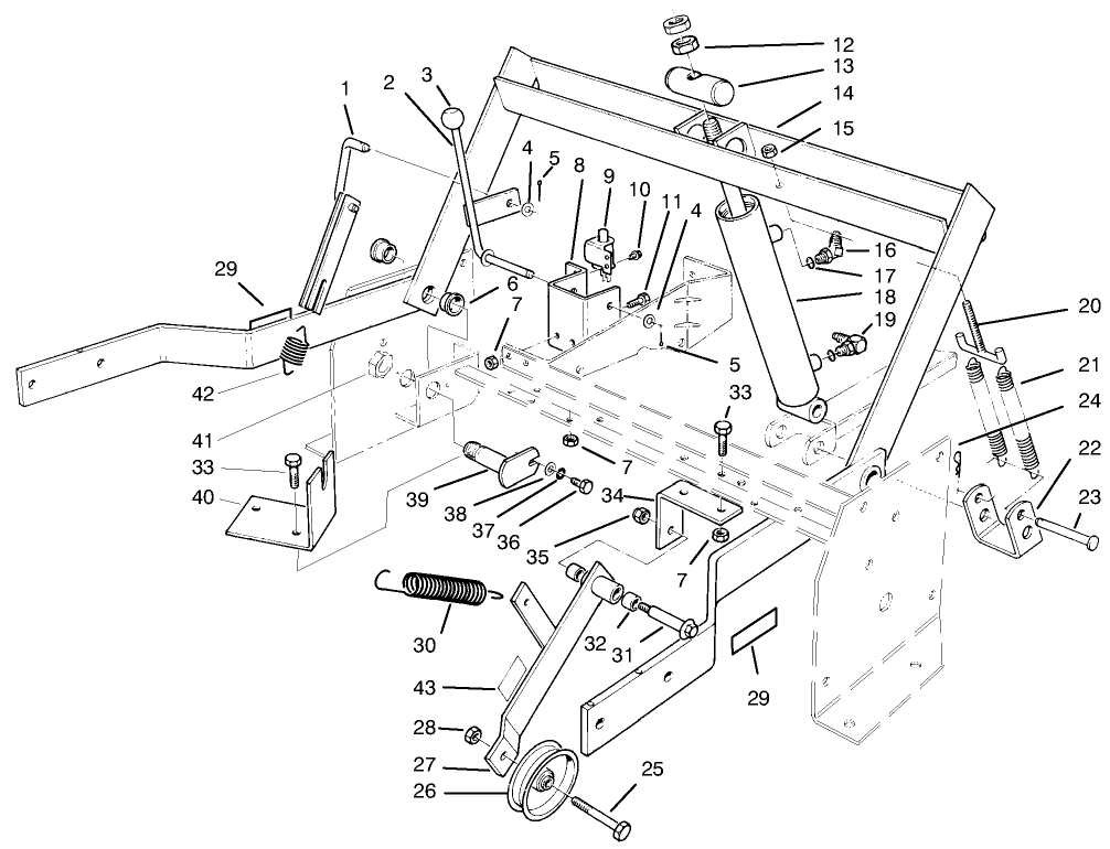 Parking Brake And Lift Frame Assembly
