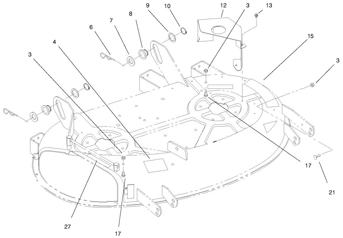 Gage Wheels, Deck And Side Discharge Deflector
