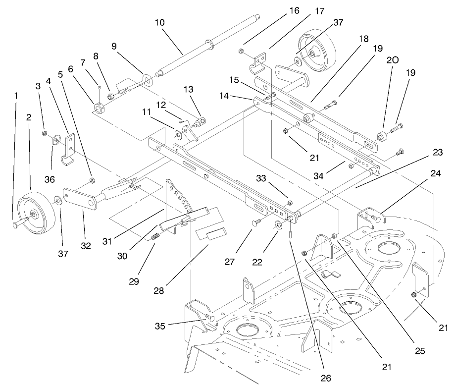 Deck Suspension Assembly