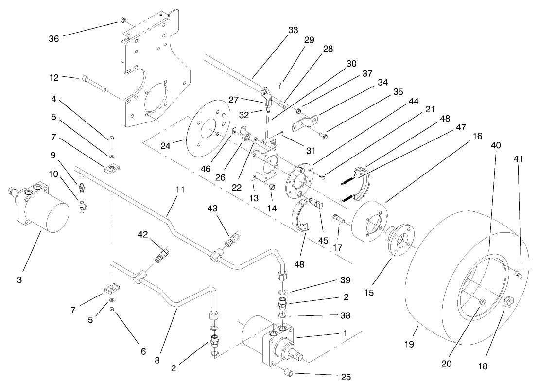 Front Wheel and Brake Assembly