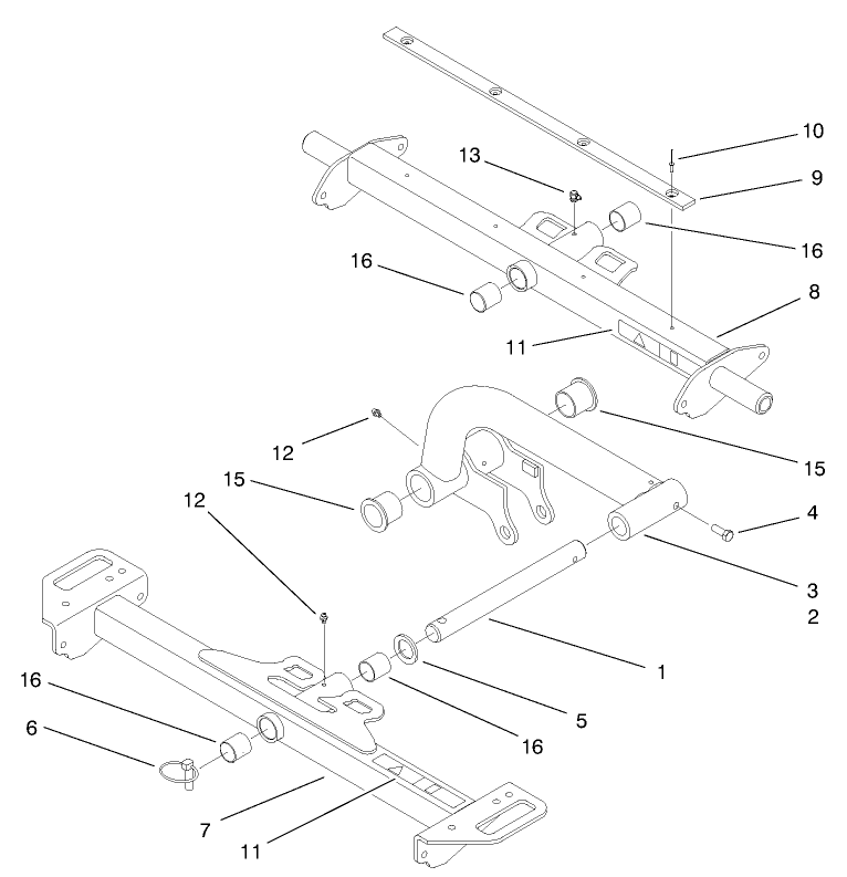 Carrier Frame and Lift Arm Assembly