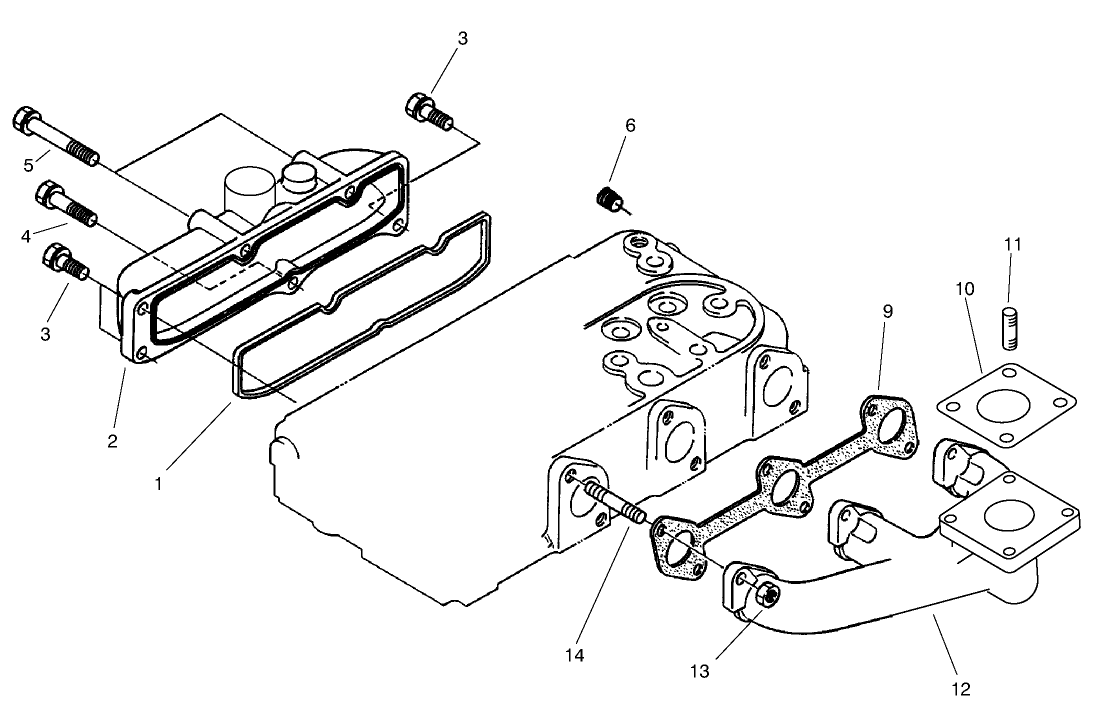 Exhaust Manifold and Gasket Assembly