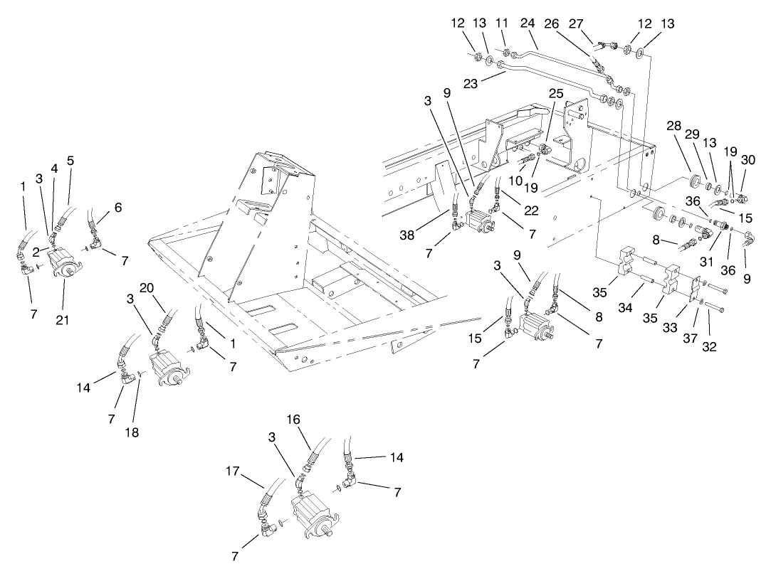 Cutting Unit Hydraulic Components