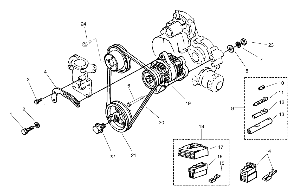 Alternator & Pulley Assembly