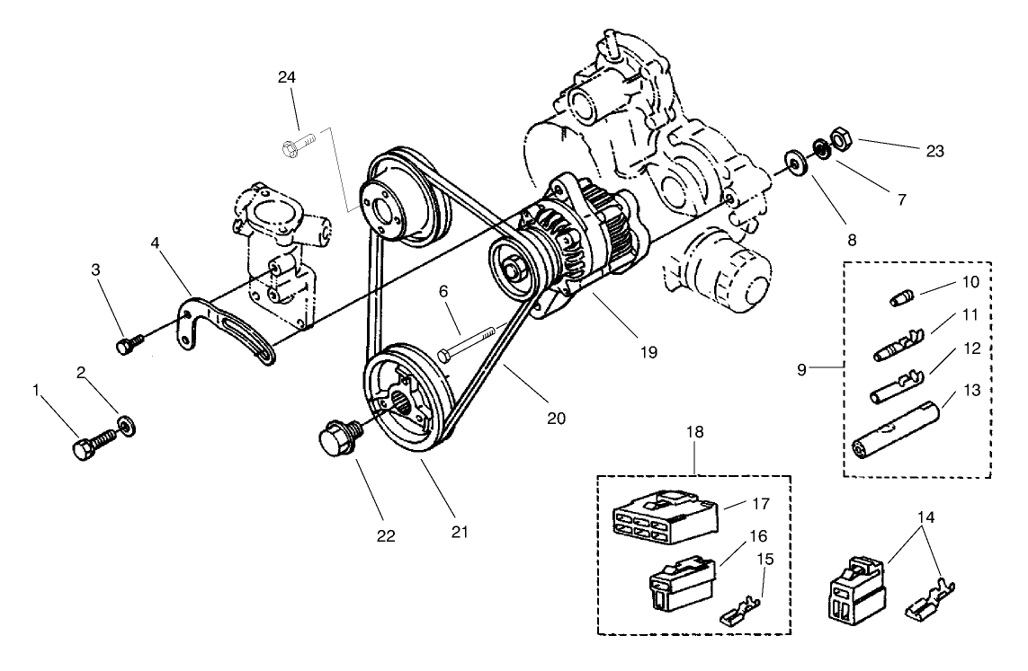 Alternator & Pulley Assembly