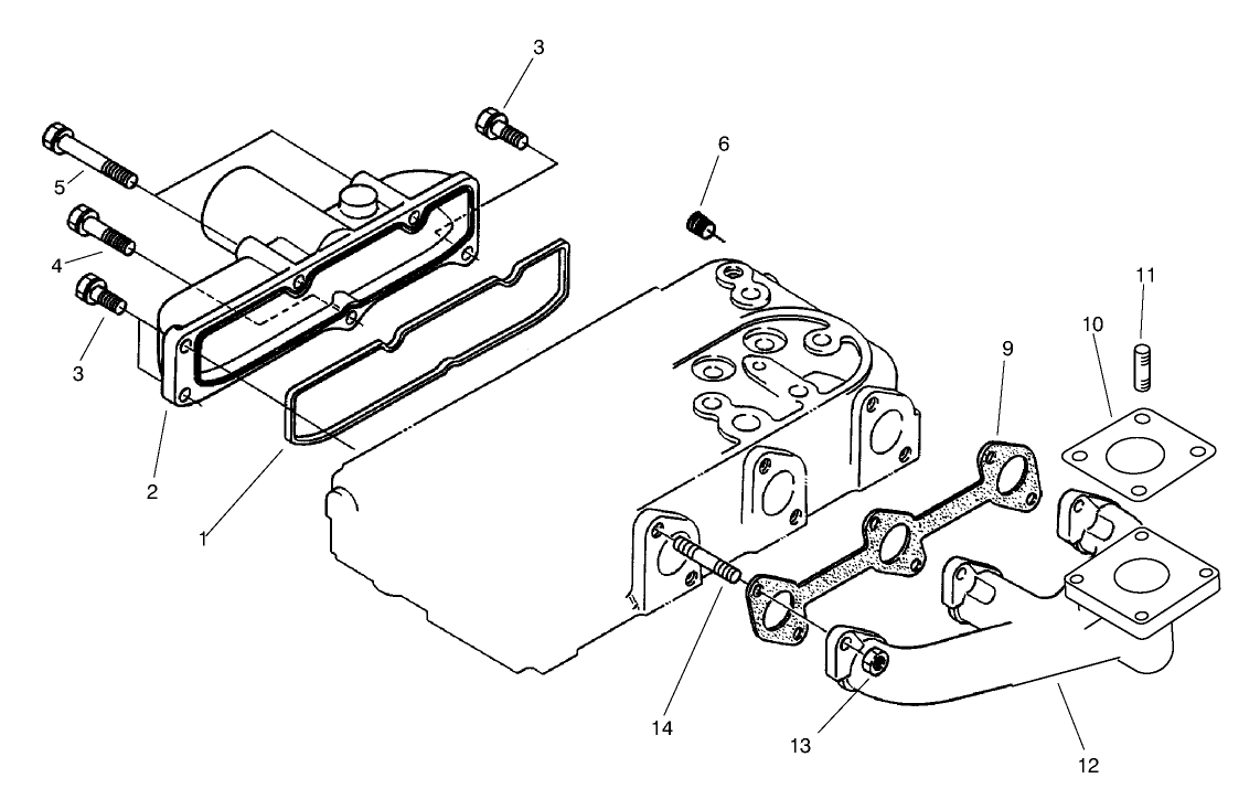 Exhaust Manifold & Gaskey Assembly