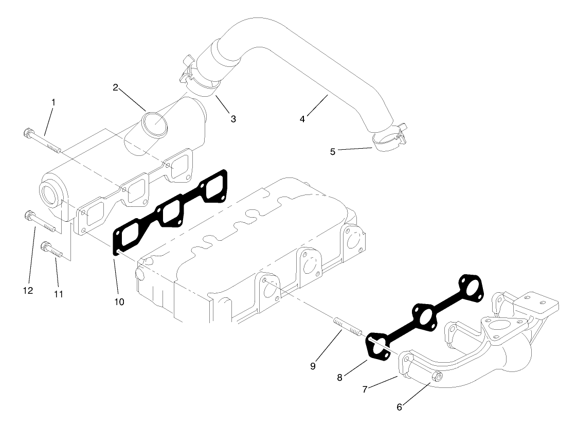 Exhaust Manifold & Gaskey Assembly