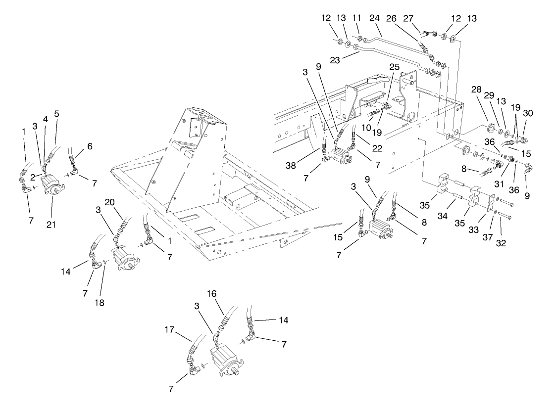 Cutting Unit Hydraulic Components