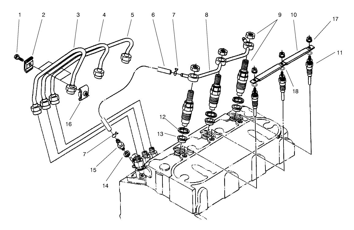 Nozzle Holder & Glow Plug Assembly